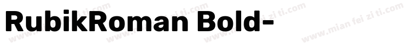 RubikRoman Bold字体转换
